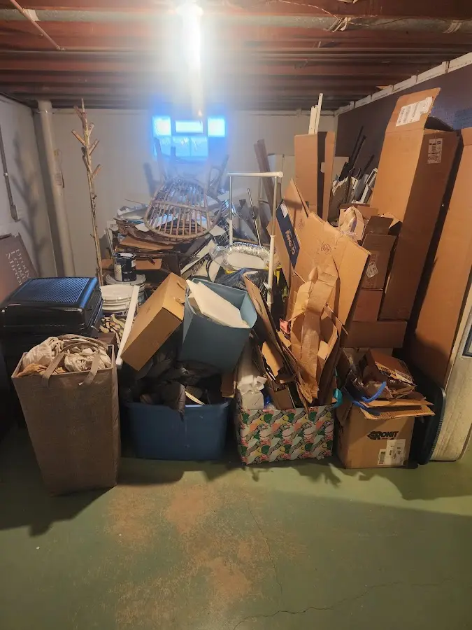 Roll-off dumpster container at job site for 6 Yard Dumpster Rental in Citrus